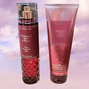 ULTRA SHEA BODY CREAM & FRAGRANCE MIST CHAMPAGNE APPLE & HONEY BY BATH & BODY